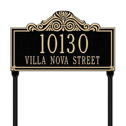 Whitehall Products LLC - WH1116 - 16 1/2"W x 9 1/2"H Villa Nova Two Line Lawn Plaque
