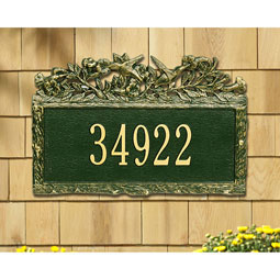 Whitehall Products LLC - WH1127 - 15 1/2"W x 10"H Woodland Hummingbird One Line Wall Plaque
