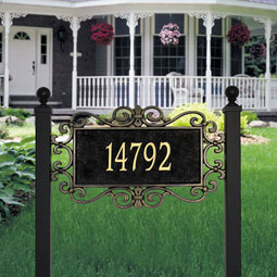 Whitehall Products LLC - WH5515 - 24"W x 14"H x 1/2"D Mears Fretwork One Line Lawn Plaque
