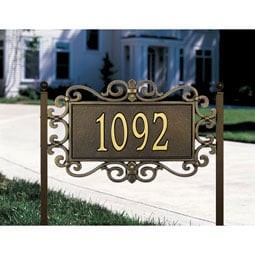Whitehall Products LLC - WH5512 - 17 1/2"W x 11"H x 1/2"D Mears Fretwork One Line Lawn Plaque