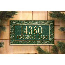 Whitehall Products LLC - WH1545 - 16"W x 9"H Pinecone Two Line Wall Plaque