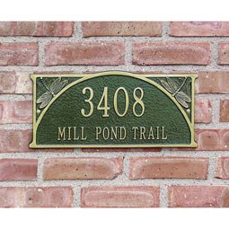 Whitehall Products LLC - WH3026 - 16 3/4"W x 7 3/4"H Dragonfly Two Line Wall Plaque