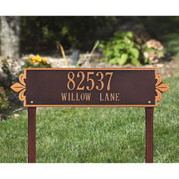 Whitehall Products LLC - WH2994 - 25"W x 6"H Lyon Horizontal Two Line Lawn Plaque