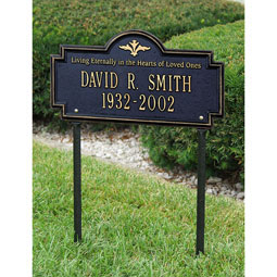 Whitehall Products LLC - WH2215 - 17"W x 9"H Arlington Two Line Lawn Memorial Marker