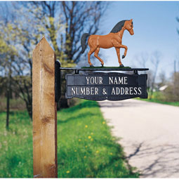 Whitehall Products LLC - WH7022 - 5 1/4"W x 14 1/2"H Two-sided Two Line Post Sign w/ Post Mount