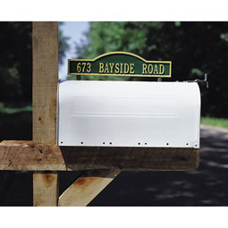 Whitehall Products LLC - WH5152 - 14 3/8"W x 3 1/2"H Two-sided One Line Mailbox Address Arch Marker