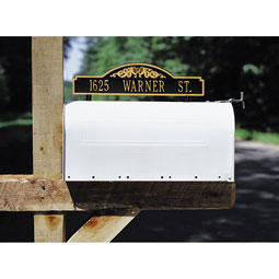 Whitehall Products LLC - WH5122 - 14 3/8"W x 3 1/2"H Two-sided One Line Mailbox Address Scroll Marker