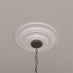 Ekena Millwork - CM13CL_P - Endurathane Classic Ceiling Medallion, 13 1/4"OD x 1/2"P (Fits Canopies up to 4 1/8")