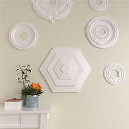 Ekena Millwork - CM23WF_P - Endurathane Woodruff Ceiling Medallion, 23 1/4"OD x 7/8"P