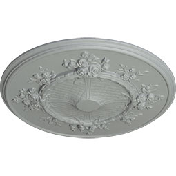 Ekena Millwork - CM27FL_P - Endurathane Flower Ceiling Medallion, 27"OD x 1 1/8"P (Fits Canopies up to 3 7/8")