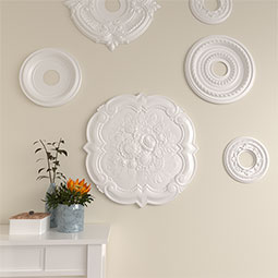 Ekena Millwork - CM24VI_P - Endurathane Victorian Ceiling Medallion, 24 3/8"OD x 1"P
