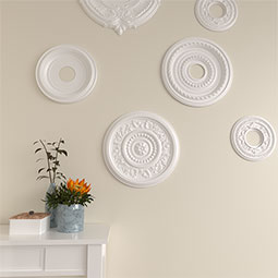 Ekena Millwork - CM16MA_P - Endurathane Marseille Ceiling Medallion, 16 1/8"OD x 5/8"P (Fits Canopies up to 4 1/4")