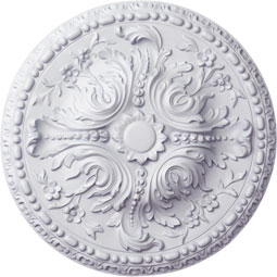 Ekena Millwork - CM20AM_P - Endurathane Amelia Ceiling Medallion, 19 5/8"OD x 3/4"P (Fits Canopies up to 2 3/8"), Factory Primed