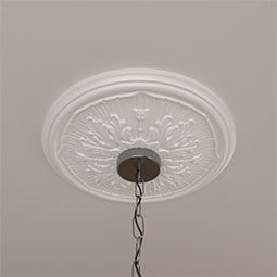 Ekena Millwork - CM16LU_P - Endurathane Luton Ceiling Medallion, 15 3/4"OD x 5/8"P (Fits Canopies up to 1 1/8")