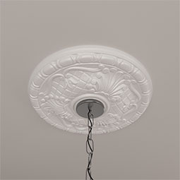 Ekena Millwork - CM16AM_P - Endurathane Amelia Ceiling Medallion, 15 3/4"OD x 5/8"P (Fits Canopies up to 4 1/8")