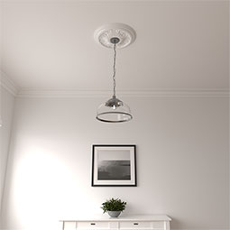 Ekena Millwork - CM17VI_P - Endurathane Vienna Ceiling Medallion, 16 7/8"OD x 5/8"P (Fits Canopies up to 3 1/4")