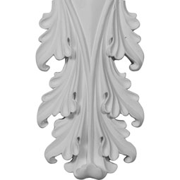 Ekena Millwork - COR03X01X05LE - Endurathane Leaf Drop Corbel, 3 1/8"W x 3/4"D x 5"H, Factory Primed