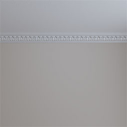 Ekena Millwork - MLD02X02X04WH - Endurathane Whitman Crown Moulding, 2 1/2"H x 2 1/2"P x 3 5/8"F x 94 1/2"L, Factory Primed