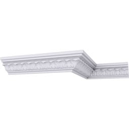 Ekena Millwork - MLD02X02X03WH - Endurathane Whitman Small Crown Moulding, 2"H x 2"P x 2 3/4"F x 94 1/2"L, Factory Primed