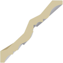 Ekena Millwork - MLD04X04X05EM - Endurathane Emery Crown Moulding, 3 7/8"H x 3 7/8"P x 5 1/2"F x 94 1/2"L, Factory Primed