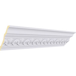 Ekena Millwork - MLD04X04X05EM - Endurathane Emery Crown Moulding, 3 7/8"H x 3 7/8"P x 5 1/2"F x 94 1/2"L, Factory Primed