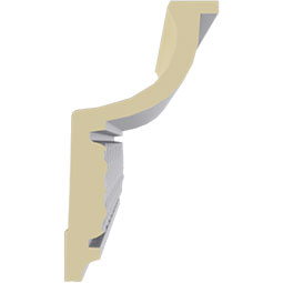 Ekena Millwork - MLD04X02X04AM - Endurathane Amelia Crown Moulding, 3 7/8"H x 2 1/8"P x 4 1/2"F x 94 1/2"L, Factory Primed