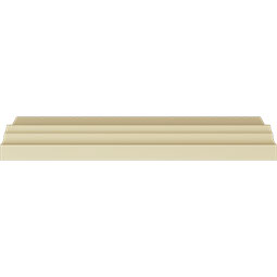 Ekena Millwork - MLD03X04X05NA - Endurathane Nadia Crown Moulding, 3"H x 4"P x 5 1/8"F x 94 1/2"L, Factory Primed