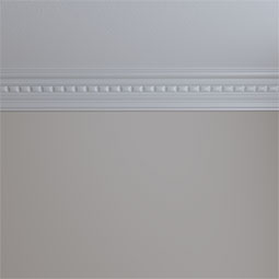 Ekena Millwork - MLD05X04X07BL - Endurathane Blackthorn Crown Moulding, 5 3/8"H x 4"P x 6 3/4"F x 94 1/2"L, Factory Primed