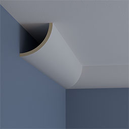 Ekena Millwork - MLD04X04X05CO - Endurathane Crown Moulding, 3 7/8"H x 3 7/8"P x 5 1/2"F x 94 1/2"L, Factory Primed