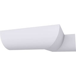 Ekena Millwork - MLD04X04X05CO - Endurathane Crown Moulding, 3 7/8"H x 3 7/8"P x 5 1/2"F x 94 1/2"L, Factory Primed