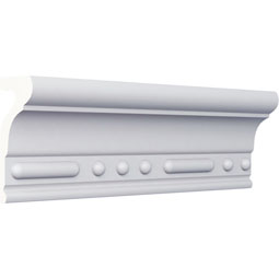 Ekena Millwork - PML03X02BE - Endurathane Bead & Barrel Panel Moulding, 3 1/8"H x 1 1/4"P x 94 1/2"L, Factory Primed