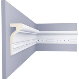 Ekena Millwork - PML03X02BE - Endurathane Bead & Barrel Panel Moulding, 3 1/8"H x 1 1/4"P x 94 1/2"L, Factory Primed