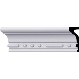 Ekena Millwork - PML03X02BE - Endurathane Bead & Barrel Panel Moulding, 3 1/8"H x 1 1/4"P x 94 1/2"L, Factory Primed