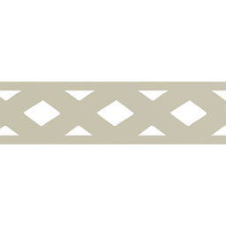 Ekena Millwork - PML02X01RI - Endurathane Ribbon Pierced Panel Moulding, 2 1/8"H x 1/4"P x 78 7/8"L, Factory Primed