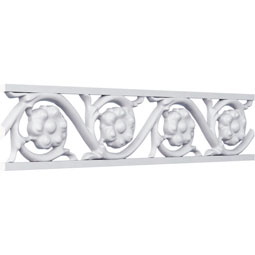 Ekena Millwork - PML02X01DL - Endurathane Delfina Pierced Panel Moulding, 2 1/8"H x 3/8"P x 79"L, Factory Primed