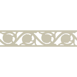 Ekena Millwork - PML02X01DL - Endurathane Delfina Pierced Panel Moulding, 2 1/8"H x 3/8"P x 79"L, Factory Primed