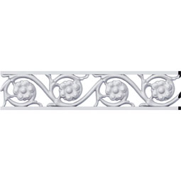 Ekena Millwork - PML02X01DL - Endurathane Delfina Pierced Panel Moulding, 2 1/8"H x 3/8"P x 79"L, Factory Primed