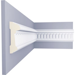 Ekena Millwork - PML03X01VI - Endurathane Viceroy Panel Moulding, 3 1/4"H x 1 1/8"P x 94 1/2"L, Factory Primed