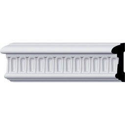 Ekena Millwork - PML03X01VI - Endurathane Viceroy Panel Moulding, 3 1/4"H x 1 1/8"P x 94 1/2"L, Factory Primed