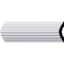 Ekena Millwork - PML03X01RE - Endurathane Reeded Panel Moulding, 3"H x 1 1/8"P x 94 1/2"L, Factory Primed