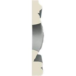 Ekena Millwork - PML02X00PE - 2 3/8"H x 3/8"P x 79 1/2"L Pearl Pierced Panel Moulding