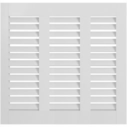 New Horizon Shutters - NBA2VM - Aluminum Standard View Bahama Shutter with Two Vertical Mullions