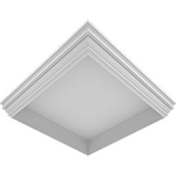 Ekena Millwork - NPC12X12F - Flat Newel Post Cap for 12" Newel Post