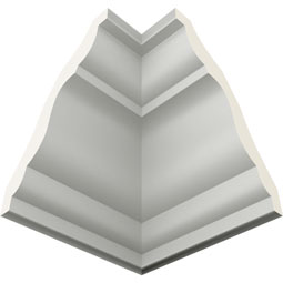 Ekena Millwork - MIC03X03QU - Endurathane Inside Corner Moulding, 3 1/8"P x 3 1/2"H (matches moulding MLD03X03X04QU), Factory Primed
