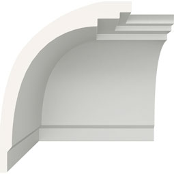 Ekena Millwork - MIC04X04BR - Endurathane Inside Corner for Bradford Traditional Smooth Crown Moulding, 4 3/4"P x 4 1/4"H (matches moulding MLD04X04X06BR), Factory Primed