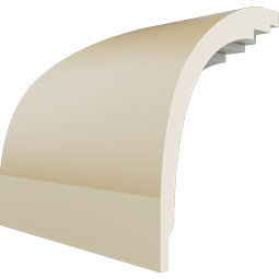 Ekena Millwork - MIC04X04BR - Endurathane Inside Corner for Bradford Traditional Smooth Crown Moulding, 4 3/4"P x 4 1/4"H (matches moulding MLD04X04X06BR), Factory Primed