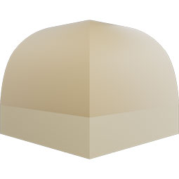 Ekena Millwork - MIC04X04BR - Endurathane Inside Corner for Bradford Traditional Smooth Crown Moulding, 4 3/4"P x 4 1/4"H (matches moulding MLD04X04X06BR), Factory Primed