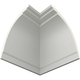 Ekena Millwork - MIC04X04BR - Endurathane Inside Corner for Bradford Traditional Smooth Crown Moulding, 4 3/4"P x 4 1/4"H (matches moulding MLD04X04X06BR), Factory Primed