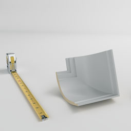 Ekena Millwork - MIC04X04BR - Endurathane Inside Corner for Bradford Traditional Smooth Crown Moulding, 4 3/4"P x 4 1/4"H (matches moulding MLD04X04X06BR), Factory Primed