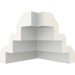 Ekena Millwork - MIC04X04ER - Endurathane Inside Corner Moulding, 4 1/4"P x 4 1/4"H (matches moulding MLD04X04X06ER), Factory Primed